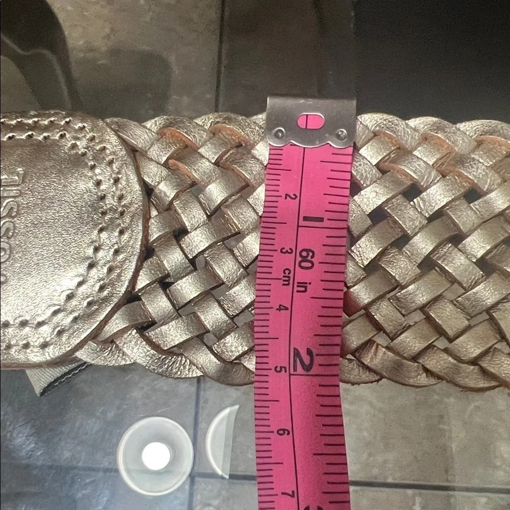 Fossil Classic Accessory Gold Leather Belt